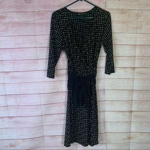 I.N‎ Studio Brown Black Polka Dot Dress Size 14